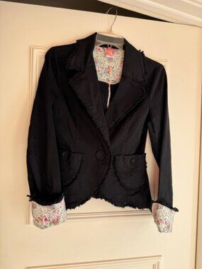 Casual black coton jacket